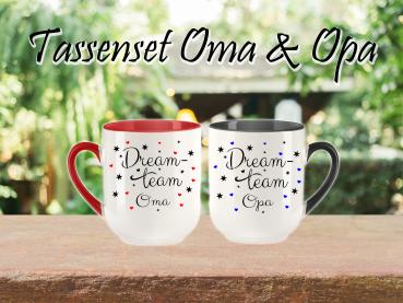 Tassen Set Opa und Oma "Dreamteam"